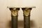 Antique Victorian Marble & Brass Roman Grand Tour Statue Columns Pillars, Set of 2, Image 4