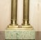 Antique Victorian Marble & Brass Roman Grand Tour Statue Columns Pillars, Set of 2 6