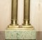 Antique Victorian Marble & Brass Roman Grand Tour Statue Columns Pillars, Set of 2, Image 6