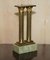 Antique Victorian Marble & Brass Roman Grand Tour Statue Columns Pillars, Set of 2, Image 12