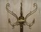 Antique Victorian Brass & Marble Base Coat Hat & Scarf Stand or Rack, 1900s, Image 3