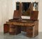 Antique Gothic Burr & Burl Dressing Table with Brass Fittings, Image 16