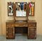 Antique Gothic Burr & Burl Dressing Table with Brass Fittings 20