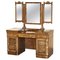 Antique Gothic Burr & Burl Dressing Table with Brass Fittings 1