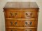 Vintage Burr & Burl Yew Wood Chest of Drawers, Set of 2, Image 4
