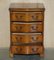 Vintage Burr & Burl Yew Wood Chest of Drawers, Set of 2 18