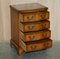 Vintage Burr & Burl Yew Wood Chest of Drawers, Set of 2 17