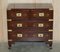Antique Anglo Indian Military Campaign Chest of Drawers, 1900, Set of 2 3