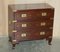 Antique Anglo Indian Military Campaign Chest of Drawers, 1900, Set of 2 2