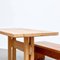 Large Table & Benches for Les Arcs attributed to Charlotte Perriand, 1960s, Set of 3, Image 6