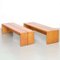 Large Table & Benches for Les Arcs attributed to Charlotte Perriand, 1960s, Set of 3, Image 15