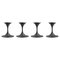 Jazz Candleholders in Steel with Black Powder Coating by Max Brüel, Set of 4 1