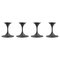 Jazz Candleholders in Steel with Black Powder Coating by Max Brüel, Set of 4, Image 1