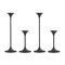 Jazz Candleholders in Steel with Black Powder Coating by Max Brüel, Set of 4 5