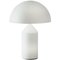Große Atoll Tischlampe aus weißem Glas von Vico Magistretti für Oluce 5
