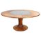 Italian Postmodern Style Wood and Dark Marble Round Dining Table, 2000s 1