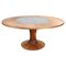 Italian Postmodern Style Wood and Dark Marble Round Dining Table, 2000s, Image 1