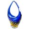 Italian Modern Sculpture in Blue and Yellow Murano Glass, 1970s 1