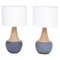 Mid-Century Danish Handmade Stoneware Lamps attributed to Einar Johansen for Soholm, 1960s, Set of 2, Image 1