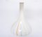 Tall White Glass Model Candy Table Lamps attributed to Holmegaard, 1970s, Set of 2 8