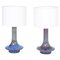 Mid-Century Modern Danish Blue Model 1068 Table Lamps attributed to Soholm, 1960s, Set of 2, Image 1
