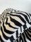 Vintage Sculptural Organic Shape Lounge Chair in Zebra Fabric, 1970s, Image 6