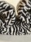 Vintage Sculptural Organic Shape Lounge Chair in Zebra Fabric, 1970s, Image 7
