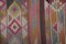 Tappeto da corridoio Kilim vintage rosa, arancione e giallo, Immagine 7