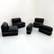 Black Leather Modular 3-Seater Sofa by Rodolfo Bonetto for Tecnosalotto, 1960s, Set of 5, Image 2