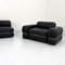 Black Leather Modular 3-Seater Sofa by Rodolfo Bonetto for Tecnosalotto, 1960s, Set of 5 6