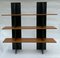 Black Melamine Shelf, 1980s 1