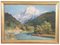 Cesare Bentivoglio, Mountain Landscape with River, 1930s, Oil on Canvas, Framed 1