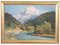 Cesare Bentivoglio, Mountain Landscape with River, 1930s, Oil on Canvas, Framed, Image 1