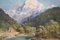 Cesare Bentivoglio, Mountain Landscape with River, 1930s, Oil on Canvas, Framed, Image 3