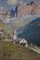 Cesare Bentivoglio, Paesaggio di montagna con chiesa, anni '30, olio su tela, in cornice, Immagine 6
