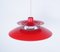 Lampada PH5 vintage rossa di Poul Henningsen per Louis Poulsen, anni '70, Immagine 9