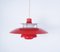 Vintage PH5 Red Lamp by Poul Henningsen for Louis Poulsen, 1970s 5
