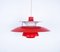 Vintage PH5 Red Lamp by Poul Henningsen for Louis Poulsen, 1970s 1
