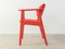 Vintage Red Oak Armchair, 1960s 2