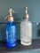 Small Blue Glass Seltzers Soda Syphons Bottles, 1890s, Set of 2, Image 2