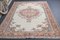 Vintage Turkish Beige Red Wool Oushak Rug 2