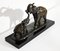 Irénée Rochard, Les Elephants, años 20, bronce y mármol, Imagen 2