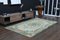 Tapis Oushak Vintage en Laine Verte Orange 3