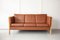 Danish Three-Seater Sofa in Brown Leather by Mogens Hansen for Stouby 3