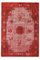 Vintage Turkish Red Beige Wool Oushak Rug, Image 1