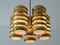 5-Arm Pendant Light in Brass by Kai Ruokonen for Lynx, Finland, Early 1970s, Image 12