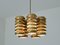 5-Arm Pendant Light in Brass by Kai Ruokonen for Lynx, Finland, Early 1970s, Image 14