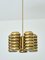 5-Arm Pendant Light in Brass by Kai Ruokonen for Lynx, Finland, Early 1970s, Image 5