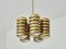 5-Arm Pendant Light in Brass by Kai Ruokonen for Lynx, Finland, Early 1970s, Image 6
