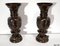 Antike japanische Vasen aus Bronze, 2er Set 20